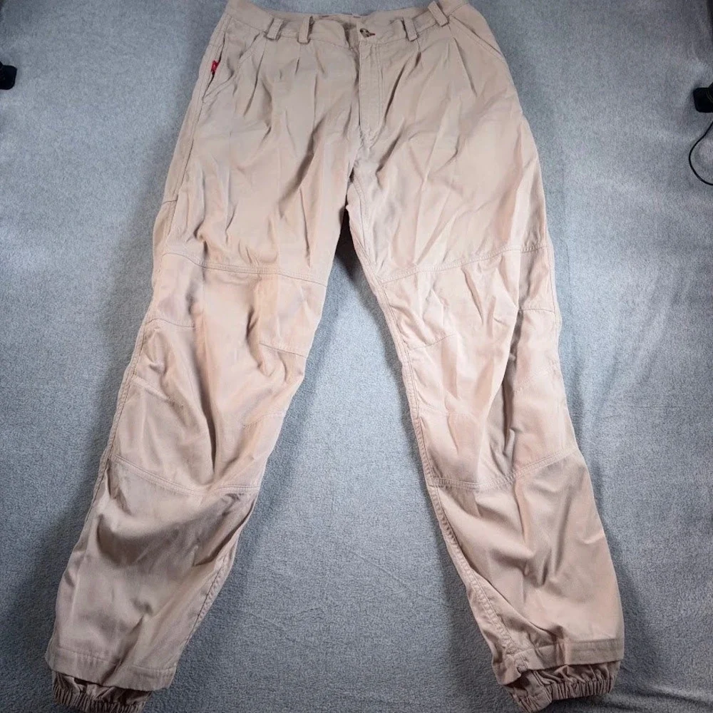 The North Face Hiking Pants Mens 34/33 Tan Solid Elastic Cuff Articulated Knee
